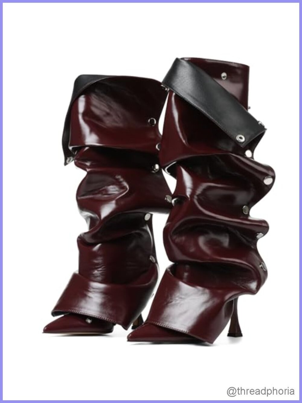 Women's Knee High Stiletto Boots Pointed Toe Ruched Slouchy Boots Detachable